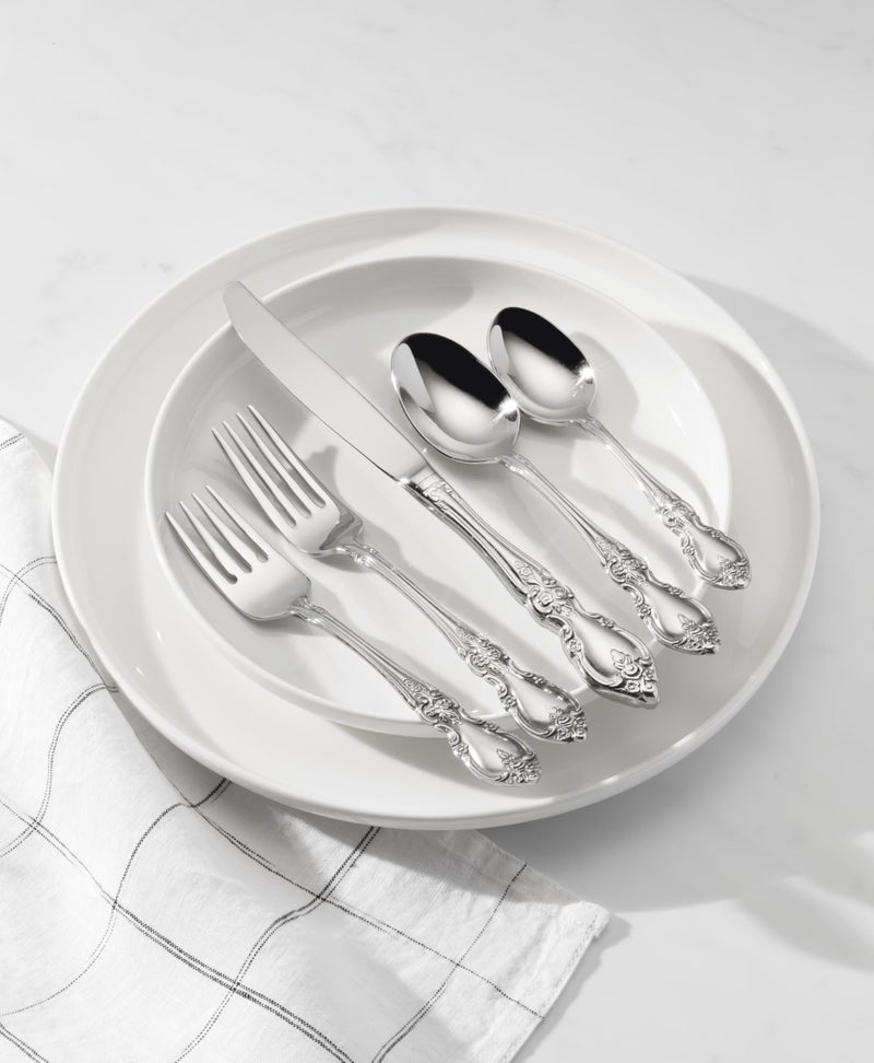 Oneida Louisiana 4-Piece Fine Dinner Forks Stainless Steel Silverware Set, 18/8 Stainless Steel Fork Set, Service For 4, Dishwasher Safe, Mirror Finish, Utensils, Flatware,Tableware (Silver, 4 Piece) - Image 3